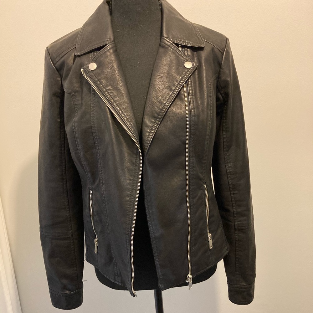 Baccini Black Motorcycle Jacket